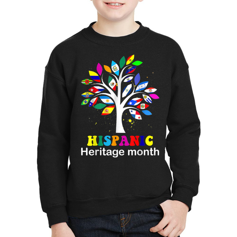 Hispanic Heritage Month Decoration   Tree Roots Latin Flags Youth Sweatshirt by BooBug | Artistshot