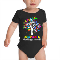 Hispanic Heritage Month Decoration   Tree Roots Latin Flags Baby Bodysuit | Artistshot