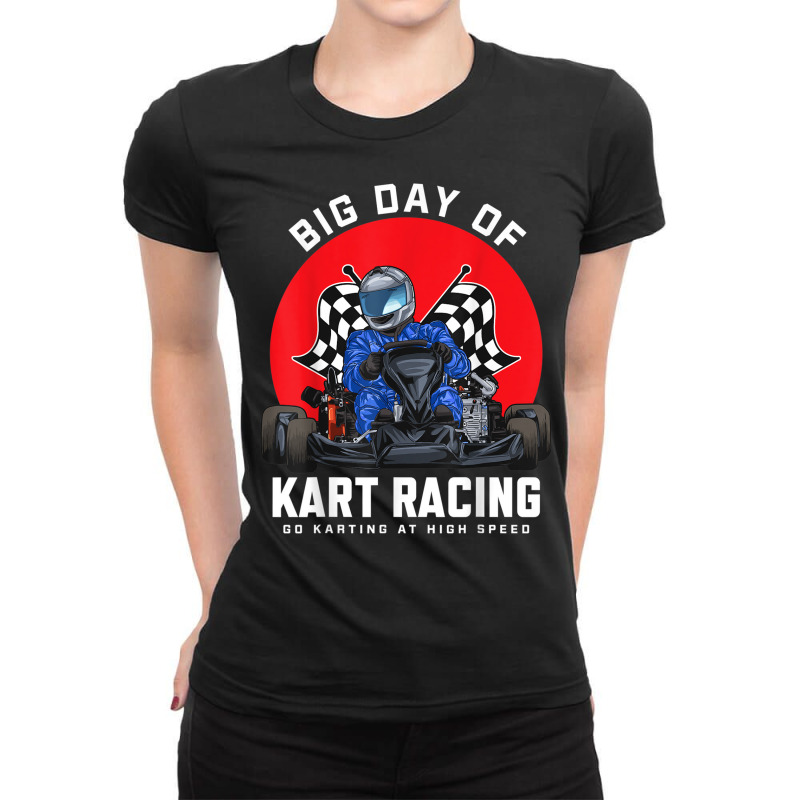 Kart Racing Go Kart Racer Gokart Racetrack Race Ladies Fitted T-Shirt by Fly | Artistshot