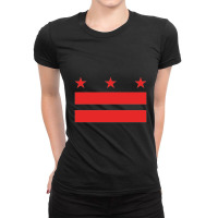 The District Of Columbia Flag (red)   Washington D.c. Pullover Hoodie Ladies Fitted T-shirt | Artistshot