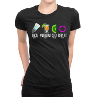 Lick Swallow Suck Repeat Tequila Cinco De Mayo T Shirt Ladies Fitted T-shirt | Artistshot