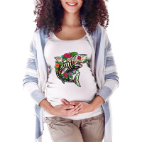 Shark Sugar Skull Calavera Mexico Dia De Los Muertos T Shirt Maternity Scoop Neck T-shirt | Artistshot