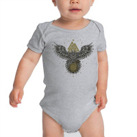 Raven   Celtic Lucky Charm Viking Compass Vegvisir Vegvísir Pullover Baby Bodysuit | Artistshot