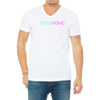 Twinning   Funny Twins Matching Fraternal Or Identical T Shirt V-neck Tee | Artistshot