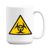 Yellow Biohazard Warning Sign Zombie Infected T Shirt 15 Oz Coffee Mug | Artistshot