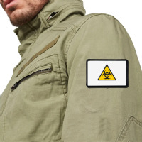 Yellow Biohazard Warning Sign Zombie Infected T Shirt Rectangle Patch | Artistshot