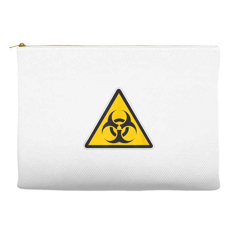 Yellow Biohazard Warning Sign Zombie Infected T Shirt Accessory Pouches | Artistshot