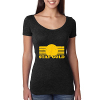 Stay Gold Ponyboy Outsiders Book Movie Novel Retro Women's Triblend Scoop T-shirt | Artistshot