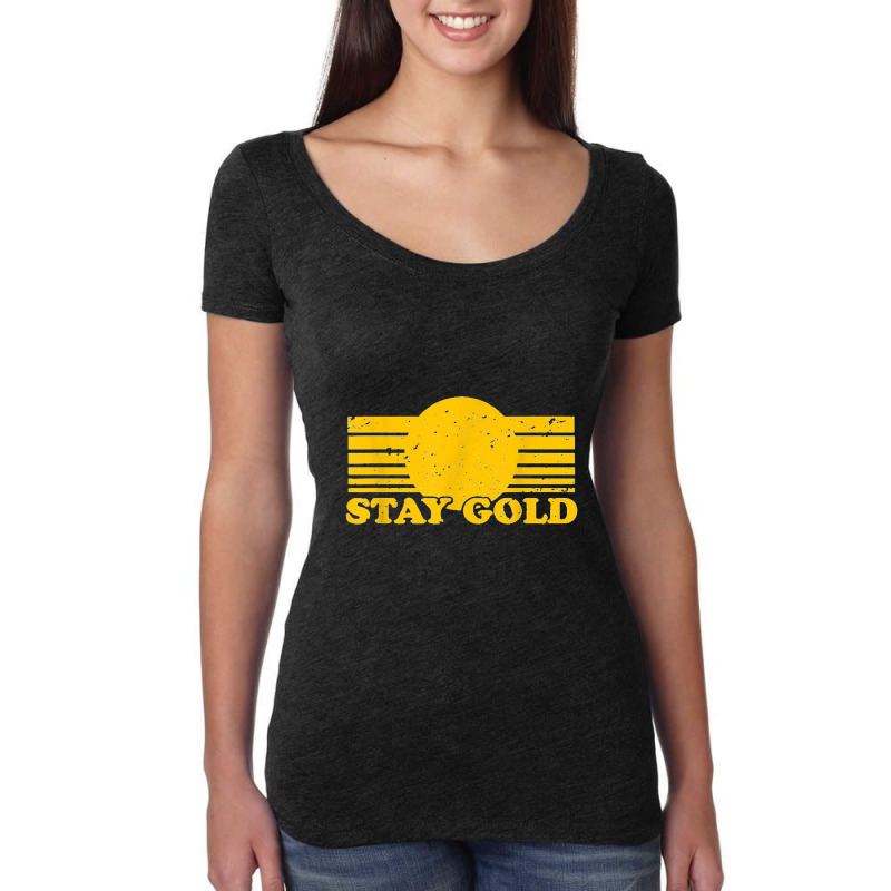 Stay Gold Ponyboy Outsiders Book Movie Novel Retro Women's Triblend Scoop T-shirt by Anitabostic | Artistshot