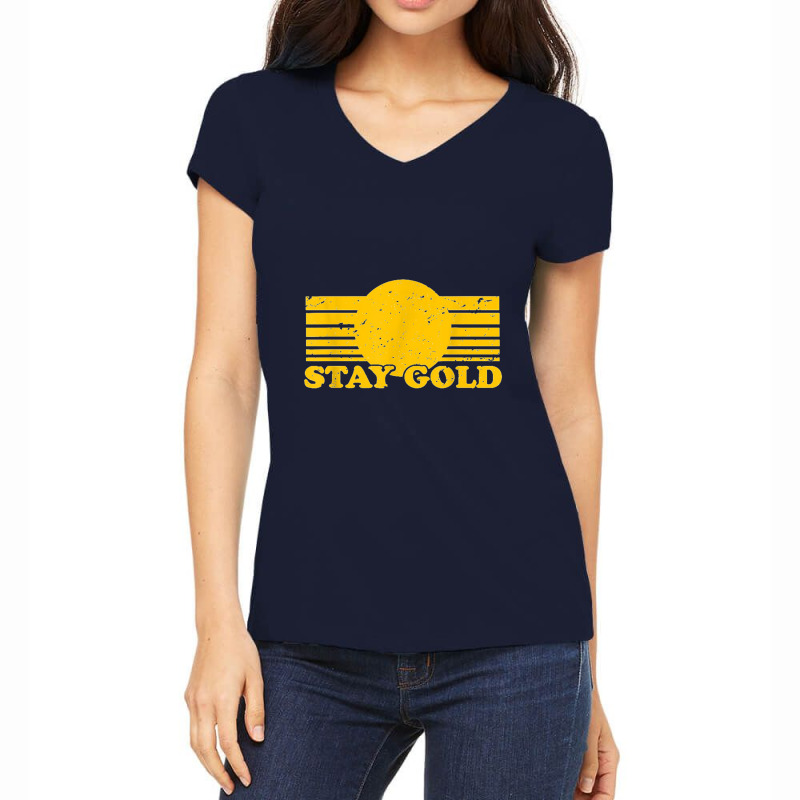 Stay Gold Ponyboy Outsiders Book Movie Novel Retro Women's V-Neck T-Shirt by Anitabostic | Artistshot