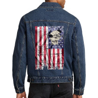 Longshoreman Vintage American Flag Usa Fist And Hook Tank Top Men Denim Jacket | Artistshot