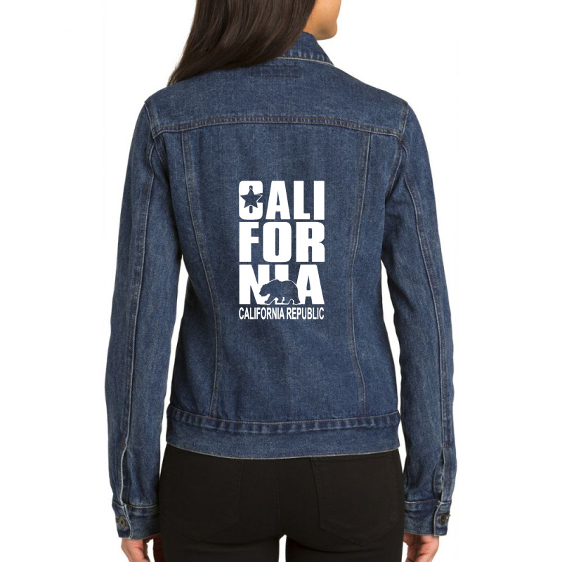 California Republic Ladies Denim Jacket by cm-arts | Artistshot