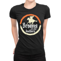 Brooms Are For Amateurs Funny Halloween Witch On A Horse Ladies Fitted T-shirt | Artistshot