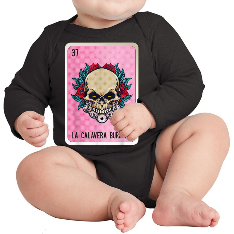 La Calavera Burlona Mexican Slang Lottery Bingo Cards Long Sleeve Baby Bodysuit by Short | Artistshot