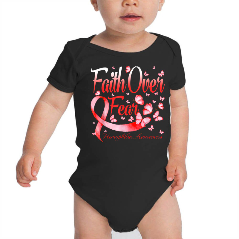 Faith Over Fear Hemophilia Awareness Butterfly Baby Bodysuit by Fly | Artistshot