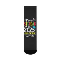 Funny Proud Stepdad Of A Class Of 2023 2nd Grade Graduate Crew Socks | Artistshot