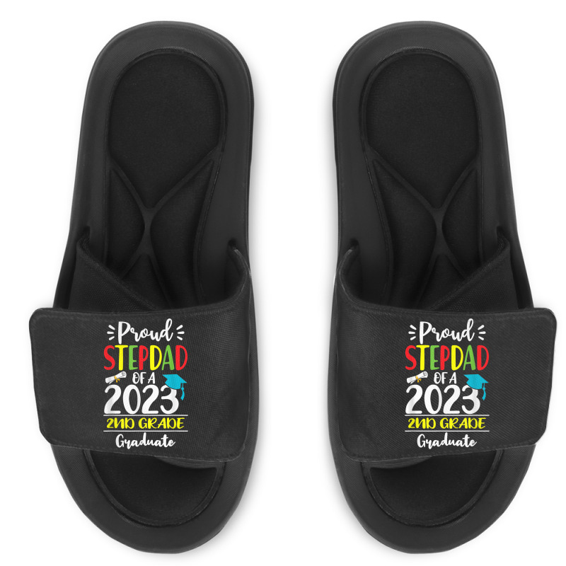 Funny Proud Stepdad Of A Class Of 2023 2nd Grade Graduate Slide Sandal | Artistshot