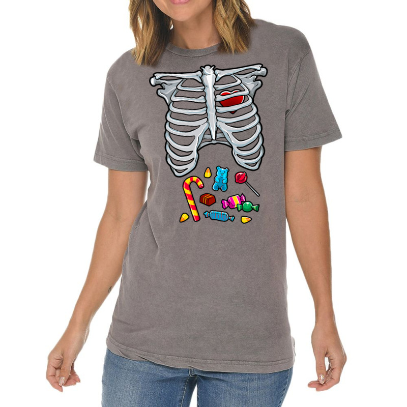 Halloween Costume Xray Skeleton Rib Heart Candy Adult Kids Vintage T-shirt | Artistshot