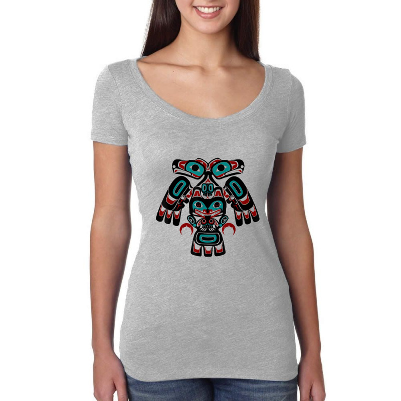 Alaska Native American Indian Tlingit Eagle Bear Clan Spirit Women's Triblend Scoop T-shirt by IrisritenourQ | Artistshot