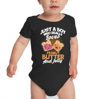 Peanut Butter T  Shirt A Boy Who Loves Peanut Butter And Jelly Peanut Baby Bodysuit | Artistshot