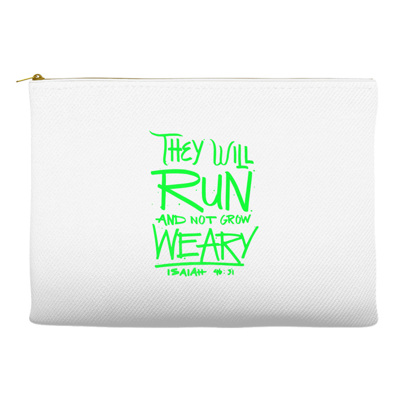 They Will Run And Not Grow Weary Isaiah 4631 Christian Premium T Shirt Accessory Pouches | Artistshot