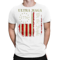 Vintage Ultra Maga We The People Proud Republican Usa Flag Pullover Ho T-shirt | Artistshot