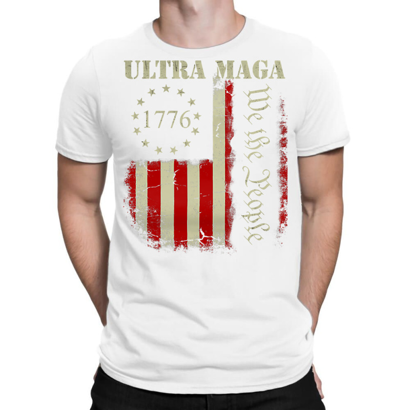 Vintage Ultra Maga We The People Proud Republican Usa Flag Pullover Ho T-Shirt by cm-arts | Artistshot