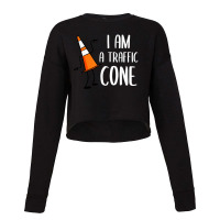 I Am A Traffic Cone Orange Lazy Easy Costumes Halloween Cropped Sweater | Artistshot