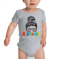 National Hispanic Heritage Month Latin Flags Messy Bun T Shirt Baby Bodysuit | Artistshot