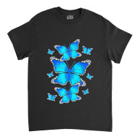 Majestic Butterfly   Blue Butterflies Morpho T Shirt Classic T-shirt | Artistshot