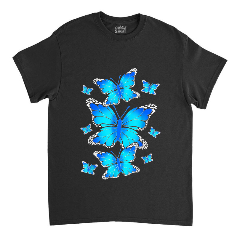 Majestic Butterfly   Blue Butterflies Morpho T Shirt Classic T-shirt by SteveMartindale | Artistshot