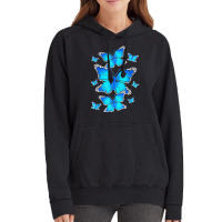 Majestic Butterfly   Blue Butterflies Morpho T Shirt Vintage Hoodie | Artistshot