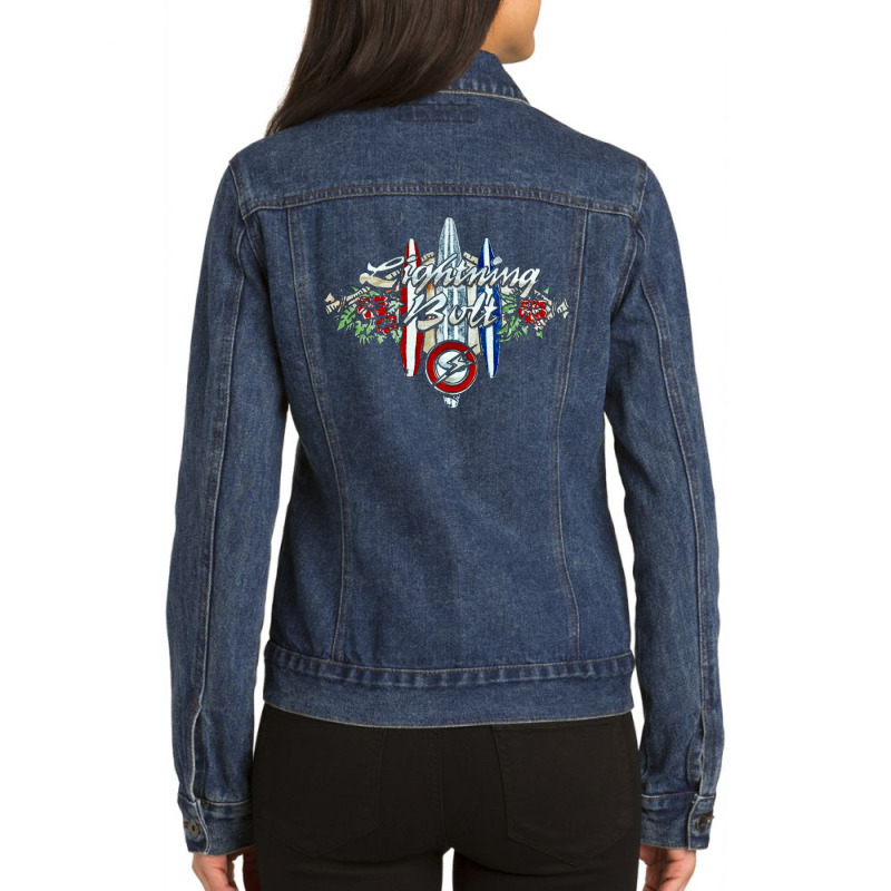 Lightning Bolt, Lightning, Bolt, Lightning Bolts, The Lightning Bolt, Ladies Denim Jacket by SHOPERTHUY | Artistshot