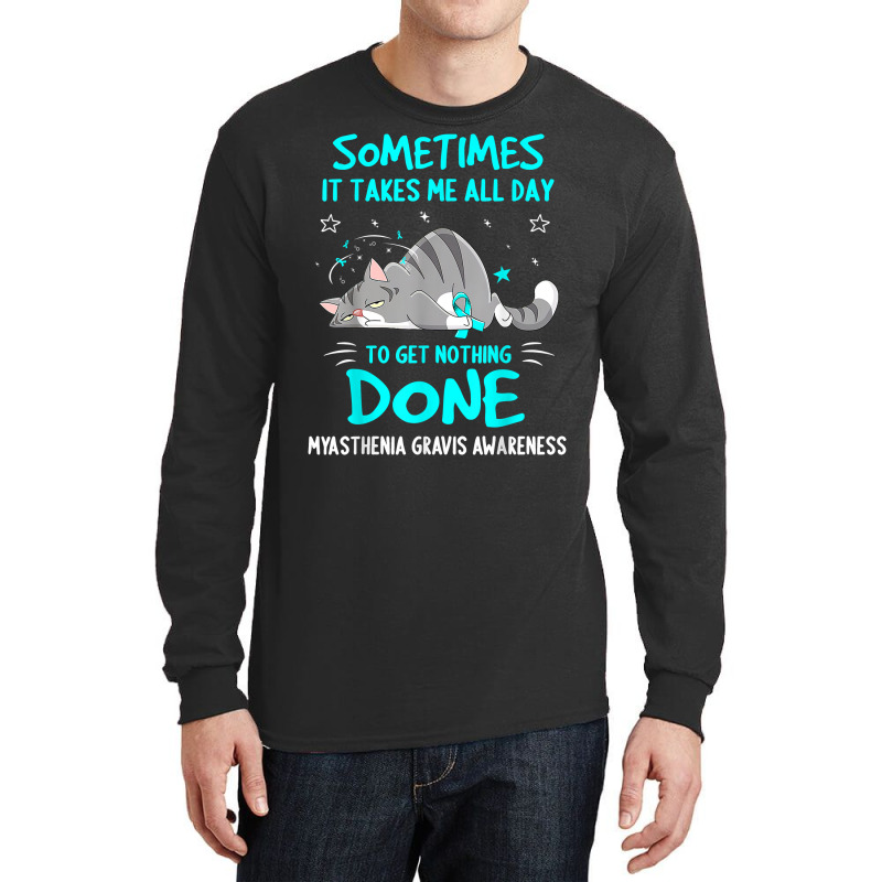 Myasthenia Gravis Awareness Cat Ribbon T Shirt Long Sleeve Shirts | Artistshot