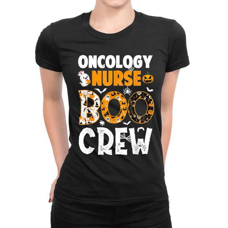 Oncology Nurse Boo Crew Shirt Cute Nurse Halloween Costume T Shirt Ladies Fitted T-Shirt by AndreaRomero | Artistshot