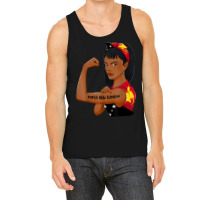 Messy Bun Black Girl Papua New Guinea Flag Papua New Guinean Tank Top | Artistshot