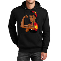 Messy Bun Black Girl Papua New Guinea Flag Papua New Guinean Unisex Hoodie | Artistshot