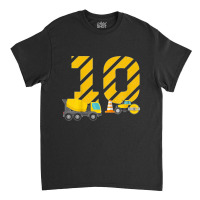 Kids 10th Birthday Construction Worker Construction Site T Shirt Classic T-shirt | Artistshot