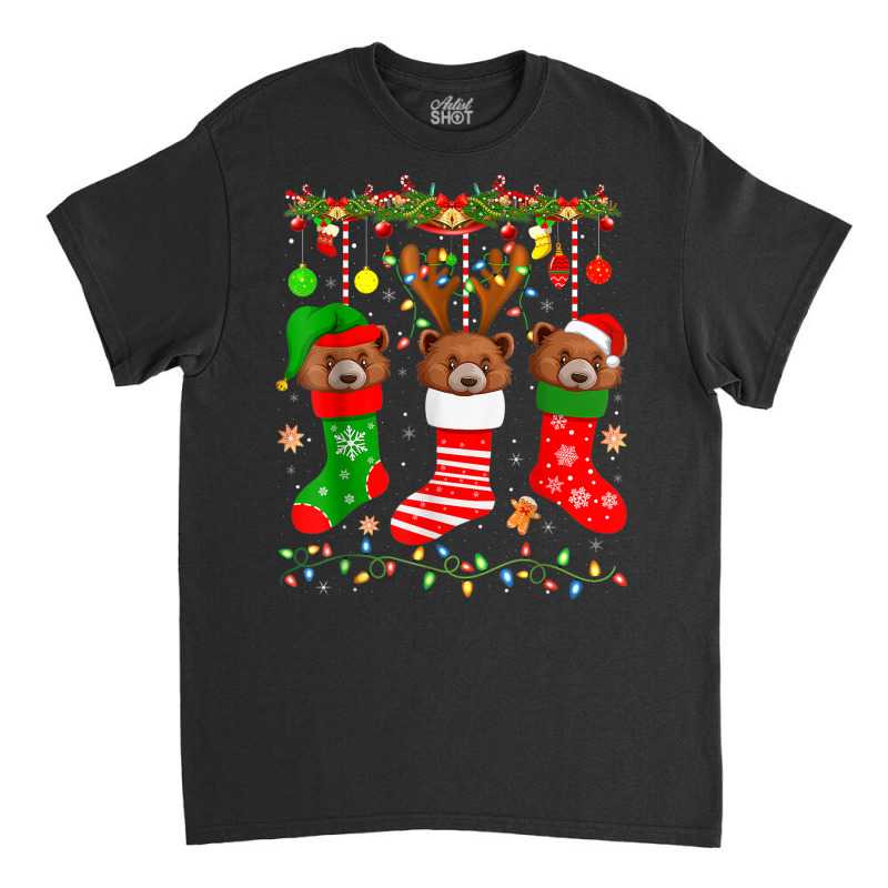 Mongoose In Christmas Socks Lights Mongoose Xmas Classic T-shirt by BooBug | Artistshot