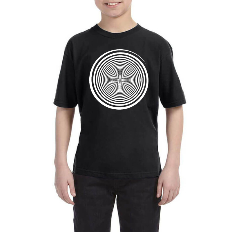 White Swirl Self Hypnosis   Hypnotic Trance Trippy Swirl Youth Tee by Leslietorresw | Artistshot