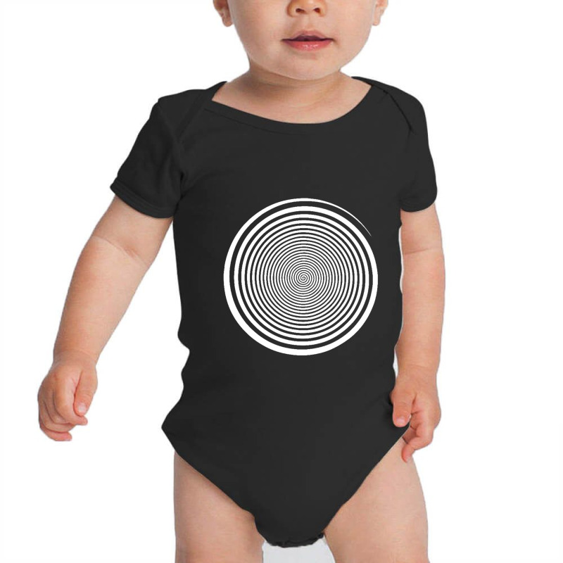 White Swirl Self Hypnosis   Hypnotic Trance Trippy Swirl Baby Bodysuit by Leslietorresw | Artistshot