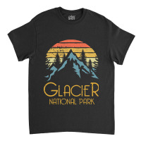 Vintage Glacier National Park Montana Retro T Classic T-shirt | Artistshot