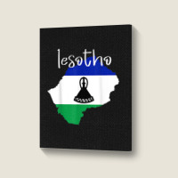 Lesotho Tshirt Portrait Canvas Print | Artistshot