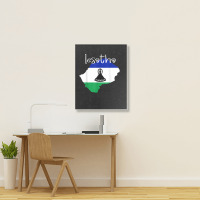 Lesotho Tshirt Portrait Canvas Print | Artistshot