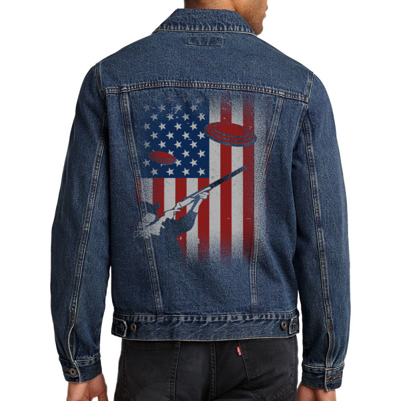 Skeet Trap Sporting Clays Patriotic American Men's Women's Pullover Ho Men Denim Jacket | Artistshot