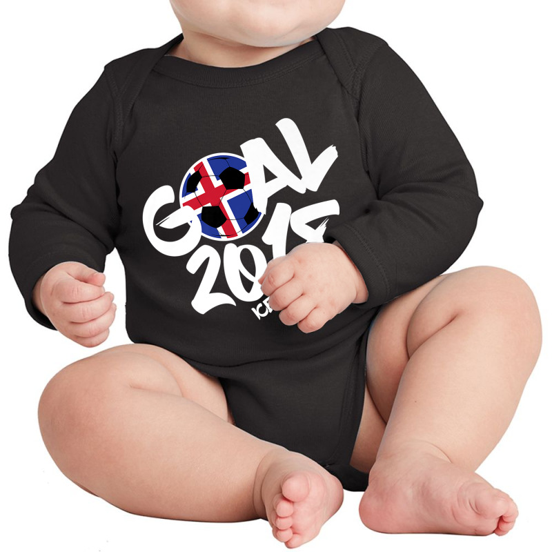 Iceland Football Score A Soccer Goal And Win Fan Shirt Long Sleeve Baby Bodysuit by cm-arts | Artistshot