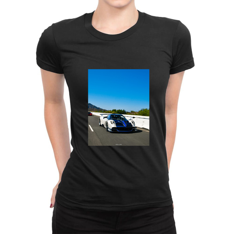 Pagani Huayra Roadster Bc Roller Shot Ladies Fitted T-Shirt by MarshaleenAnnetteHammer | Artistshot