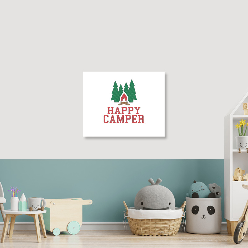 Happy Camper Landscape Canvas Print | Artistshot