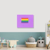 Colorado Rainbow Flag Landscape Canvas Print | Artistshot