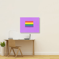 Colorado Rainbow Flag Landscape Canvas Print | Artistshot